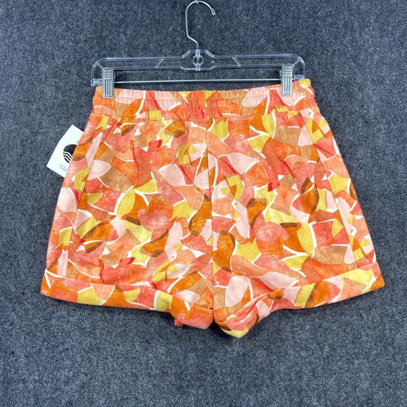 Daily Practice Anthropologie Shorts Women's Extra Small Orange Print Lounge - Picture 8 of 11